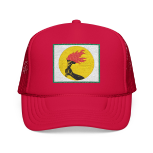 ZAIRE | DRC Embroidered Foam Trucker Hat - Bold Flame Design